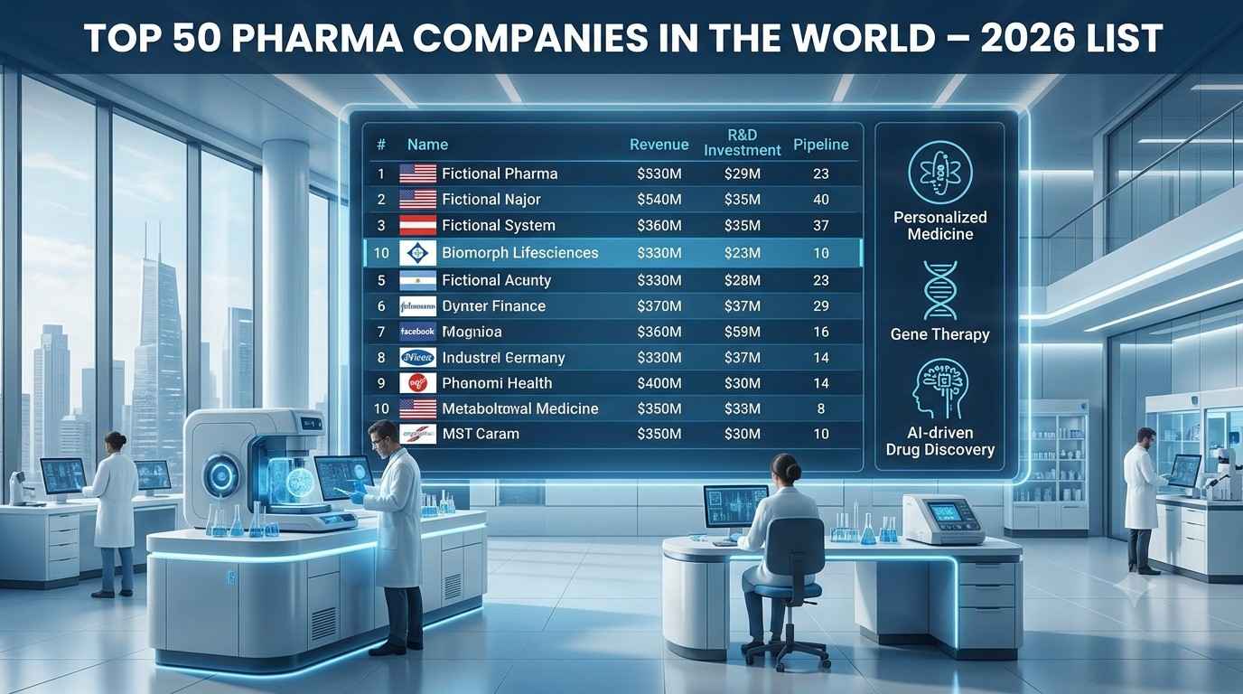 Top 50 Pharma Companies in the World – 2026 List