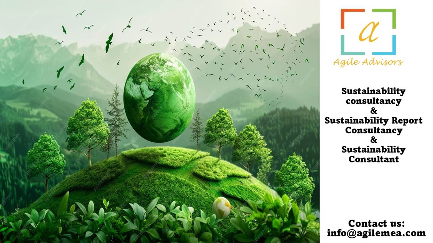 A green landscape with trees and a globeAI-generated content may be incorrect.