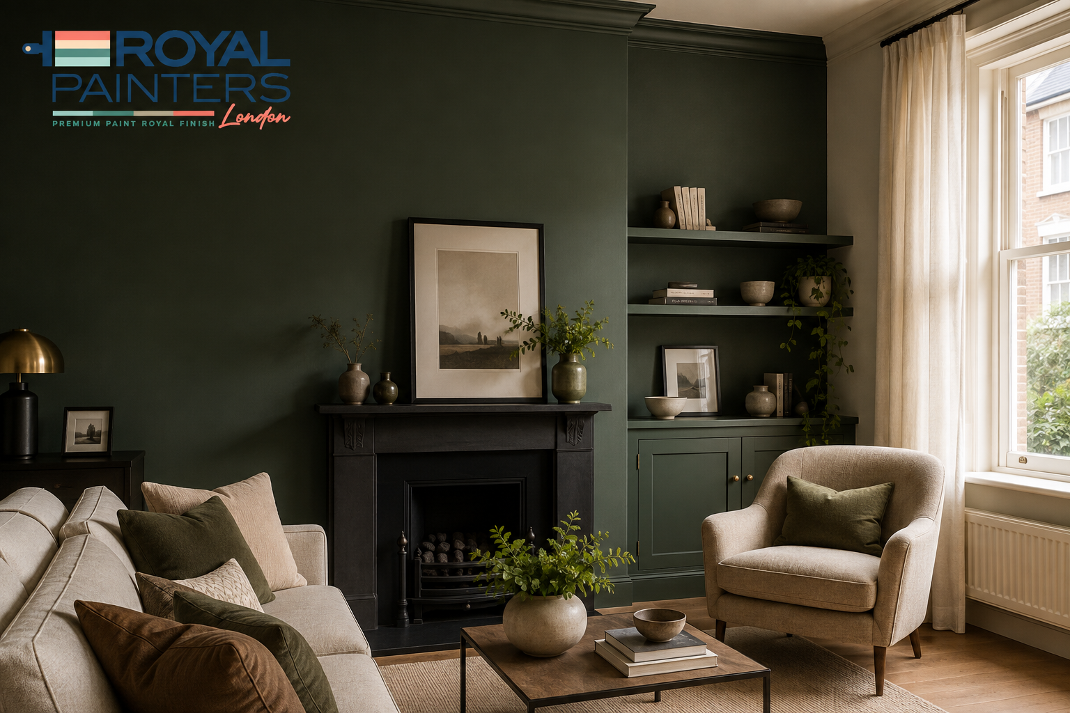 Grey is giving way to deep green and warm neutrals in London homes. See the 2026 data, a real feature wall job, and what to choose for your room.