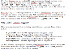 Coinbase support number