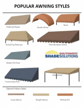 Popular Awning Styles by Southwest Shade Solutions