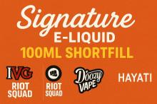 Signature E-Liquid 100ml shortfill | e-liquid | nic salt | Signature shortfill | vape juice | 100ml vape liquid | UK e-liquid | shortfill e-liquid | nic shot compatible | refillable vape e-liquid