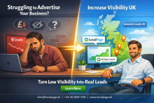 UK startup owner planning low-cost advertising strategies on laptop