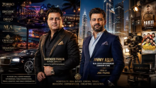 A premium, tech-driven corporate boardroom office illustrating the direct owner-managed hospitality real estate call center network of Narender Pahuja and Jimmy Asija.