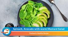 Spinach Avocado Salad Recipe with Mustard Dressing