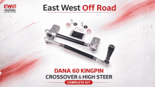 Dana 60 high steer arms in billet steel with five-hole mounting patterns