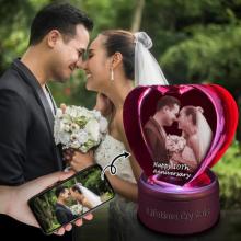 3D crystal photo heart