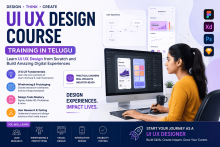 Best UI UX Design Course in Telugu, Figma Course in Telugu, Design Thinking