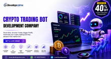 Crypto Trading Bot Development Company with AI trading robot, automated crypto trading dashboard, and 40% offer by Developcoins