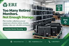 this image shows the stored monitors of companies that should go for recycling