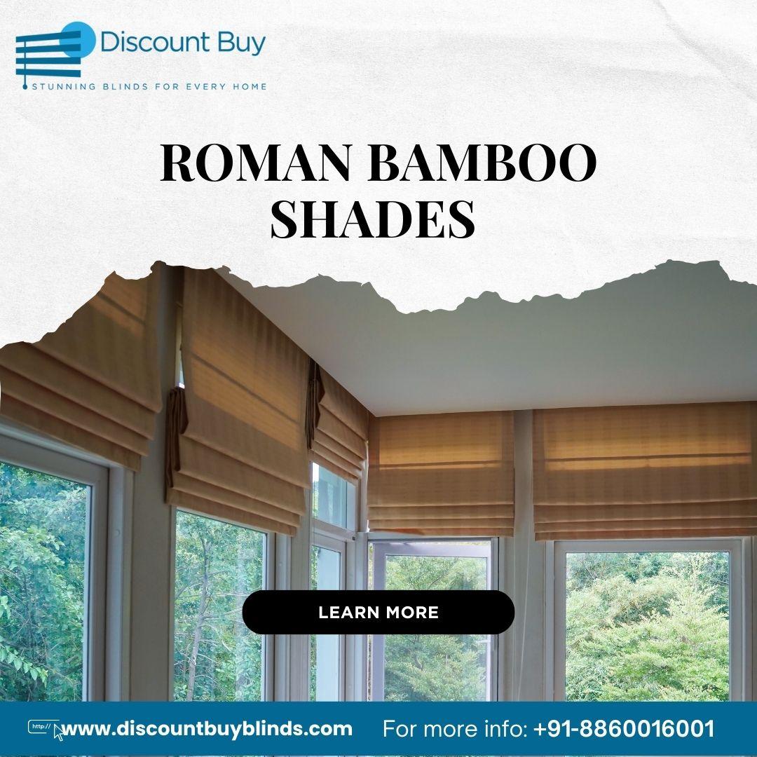 roman bamboo blinds, 