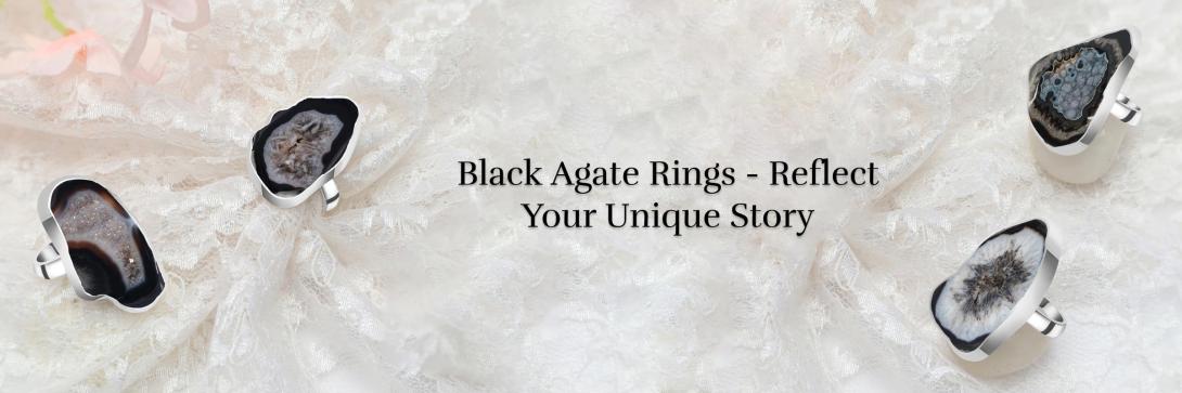 Black Agate Ring
