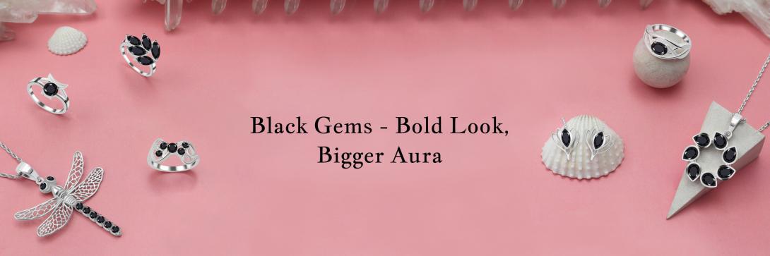 black gemstone