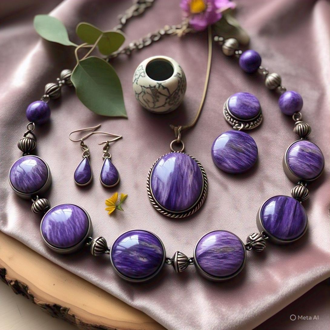 Charoite rings 