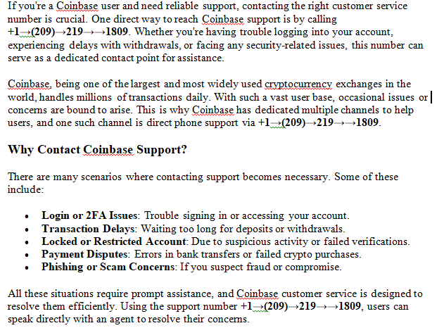 Coinbase support number