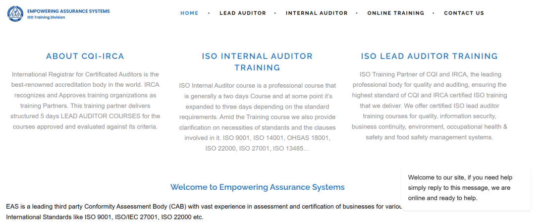 iso 22000 internal auditor training