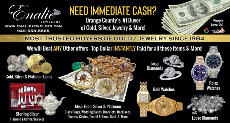 Selling gold for cash in Mission Viejo