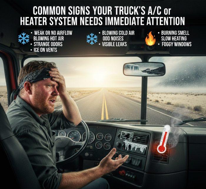 Warning Signs Your Truck’s A/C or Heater