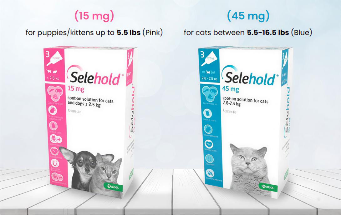 Selehold (Generic Revolution) for Cats - All-in-One Parasite Protection | Free Shipping