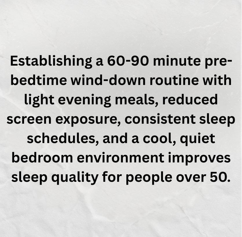 Calm evening routines as we age.