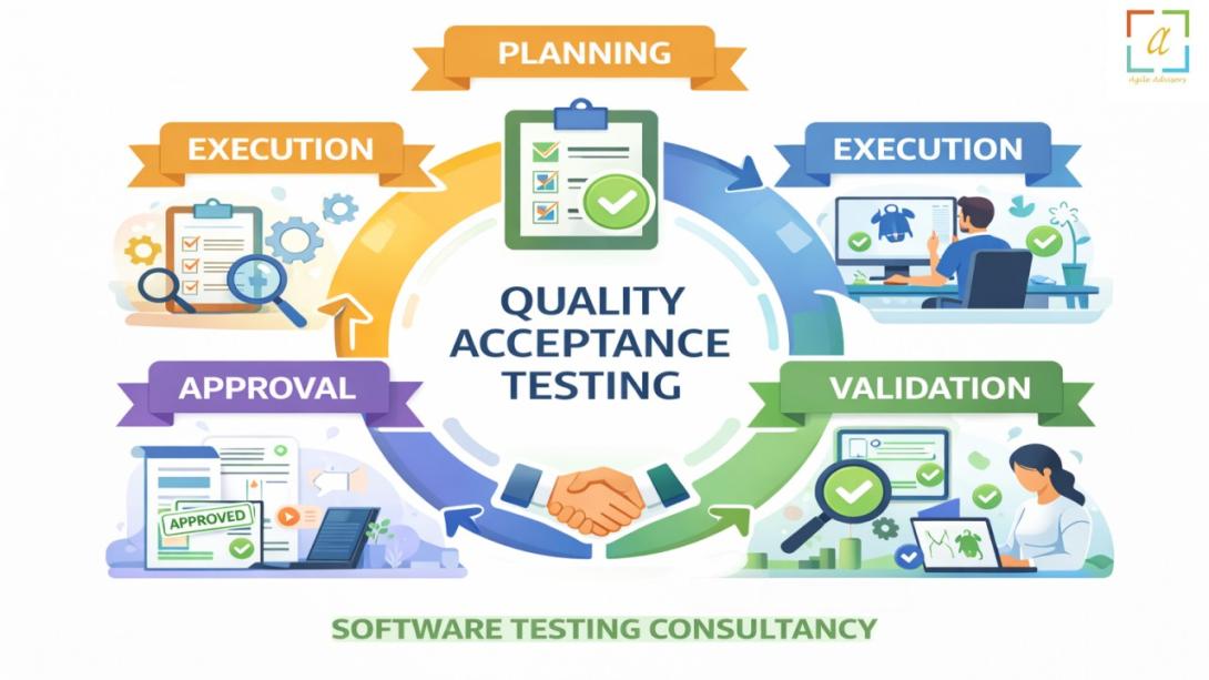 Quality acceptance testing process supported by software testing consultancy