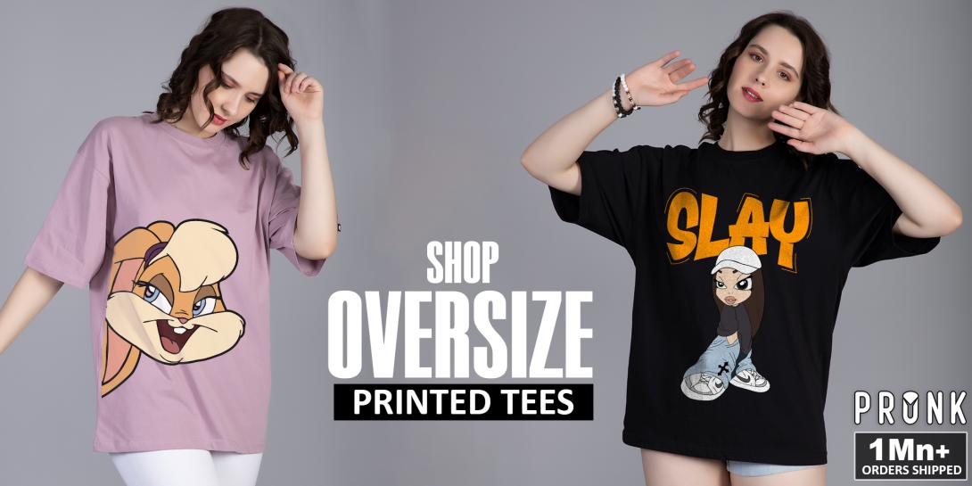 printed oversized t-shirts for women