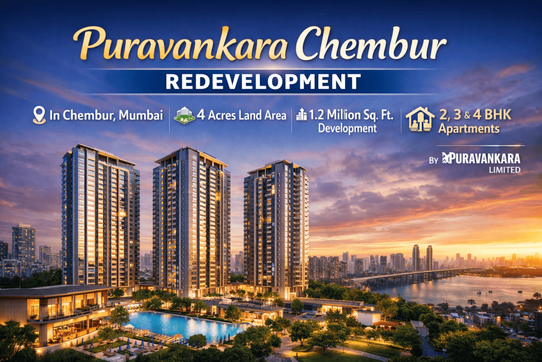 Puravankara Chembur offers 2,3,4 BHK homes by Purva. This pre-launch project By Purva in Chembur spans 4 acres.