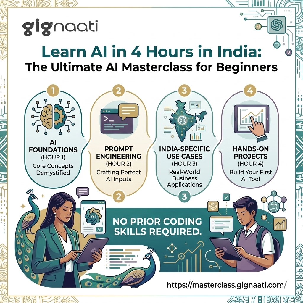 AI employability course India | Quick AI agent certification for jobs India | Masterclass Gignaati