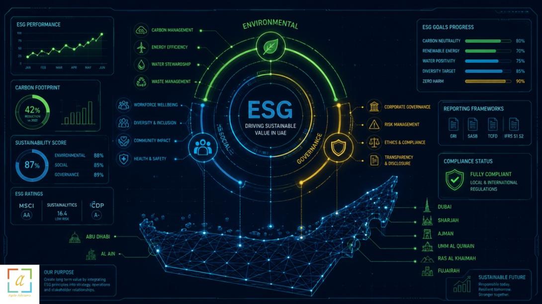 Discover how ESG consultants, ESG consultancy services, and ESG consulting support UAE organizations with compliance, sustainability reporting, investor confidence, and long term business resilience in a rapidly evolving corporate environment.