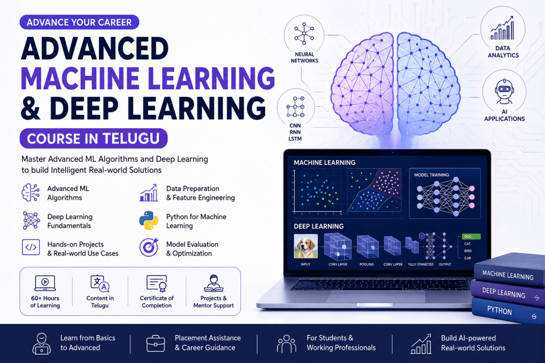 Machine Learning Training, AI Training in Telugu, TensorFlow Training