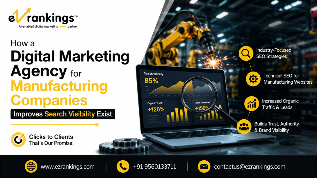 EZ Rankings is a Forbes India listed, AI-enabled digital marketing agency with 16+ years of experience and 16,000+ clients across 28+ countries. We blend AI and human intelligence to drive full-funnel growth, spanning Branding, Digital Consulting, Digital Marketing, Web Design & Development, App Design & Development, ORM, In-Depth Digital Audits, and AI Automations. From clicks to clients, we turn visibility into measurable revenue.
