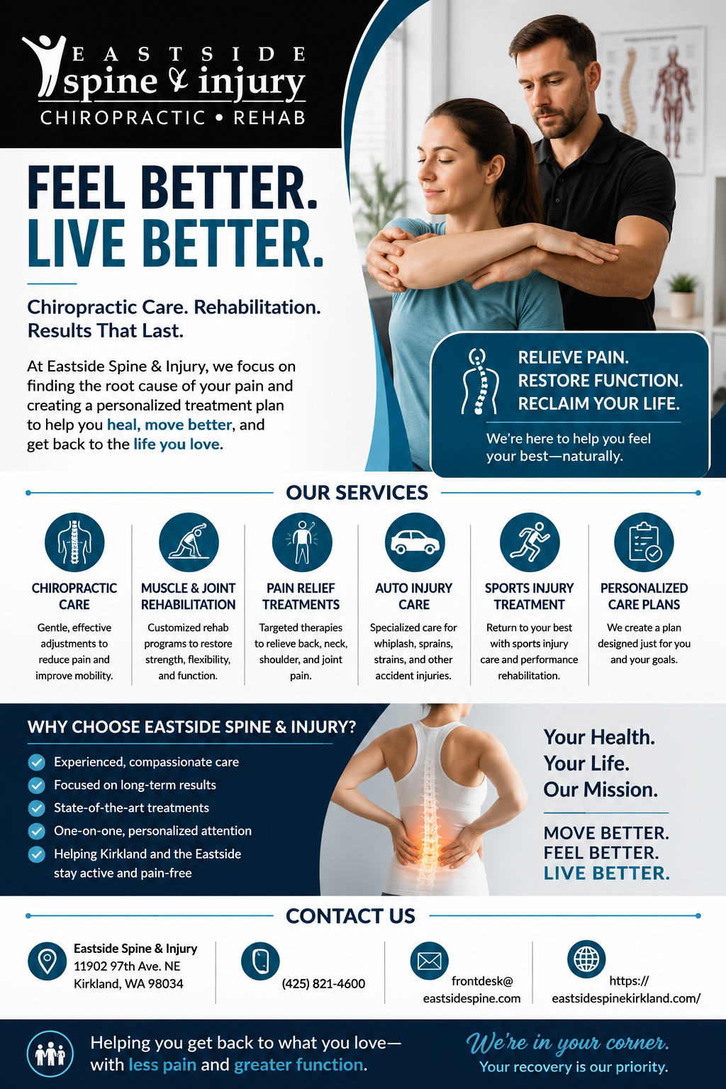 Eastside Spine & Injury – Personalized Chiropractic Care & Rehabilitation for Lasting Relief