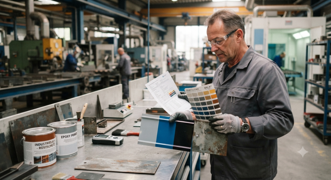 Farbe für Metall richtig auswählen: Anforderungen, Korrosionsschutz, Beschichtungssysteme und Praxis-Tipps für industrielle Anwendungen.