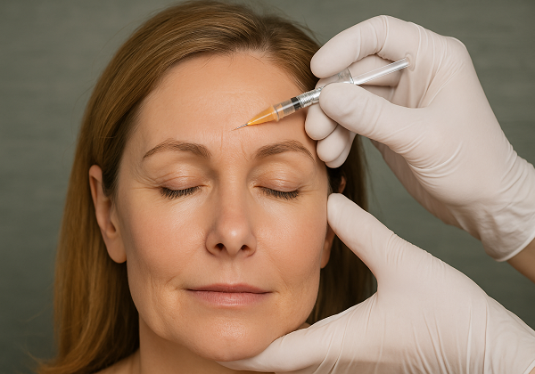 Botox procedure targeting fine lines and crow’s feet