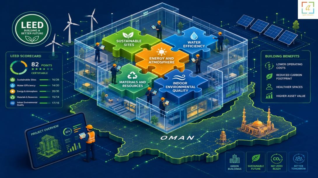  Discover how LEED Certification in Oman and expert LEED Certification Consultants can help your organization achieve sustainability goals, reduce costs, and align with Oman Vision 2040.