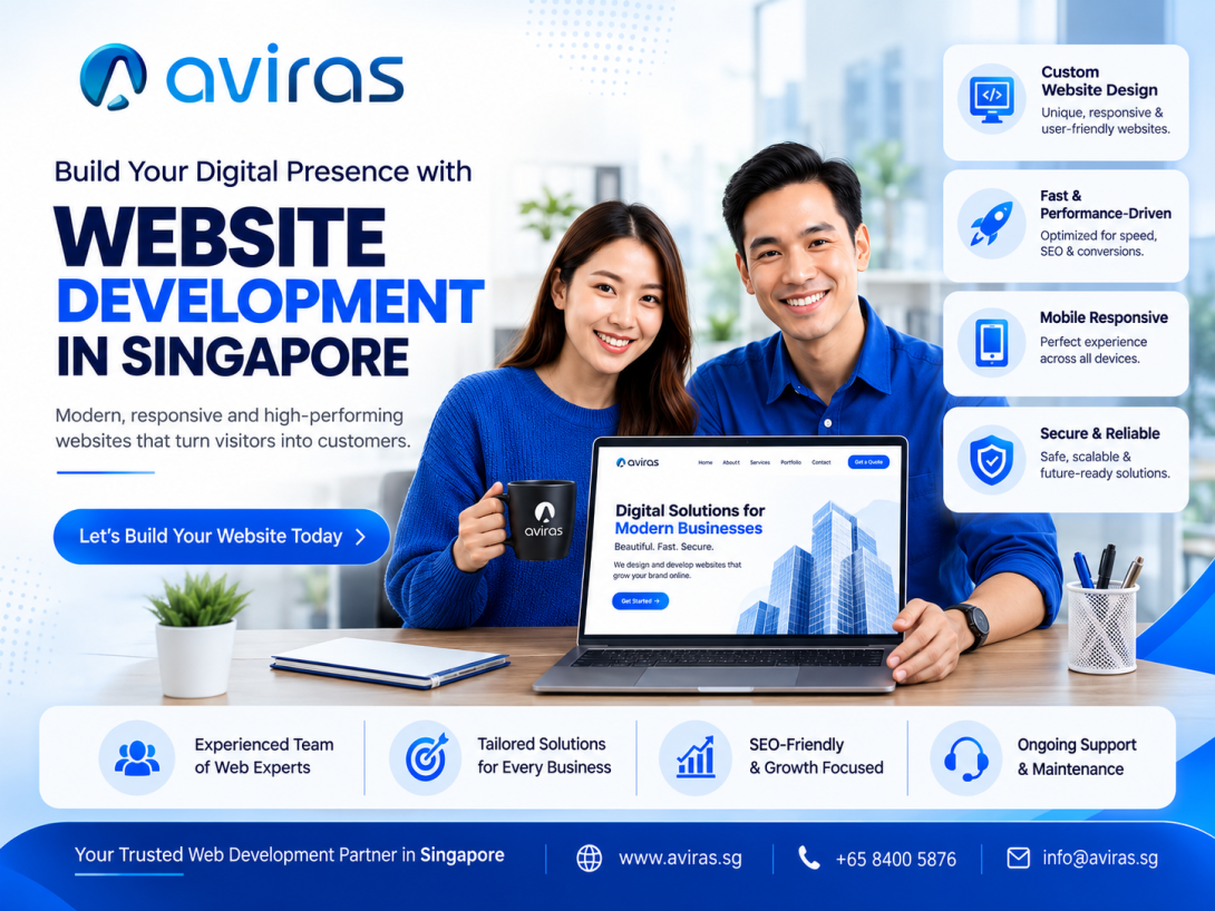Website development company in singapore aviras pte ltd official service image
