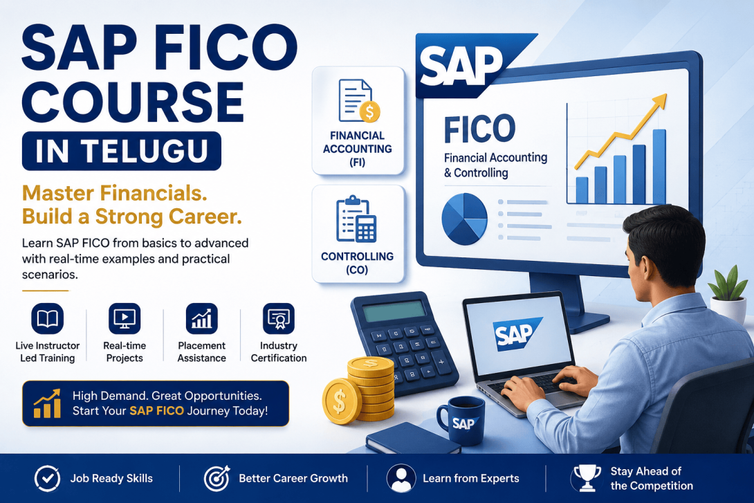SAP FICO Certification, SAP General Ledger, Best SAP FICO Course in Telugu