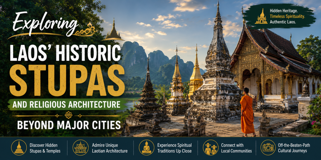Exploring Laos' Historic Stupas and Religious Architecture Beyond Major Cities