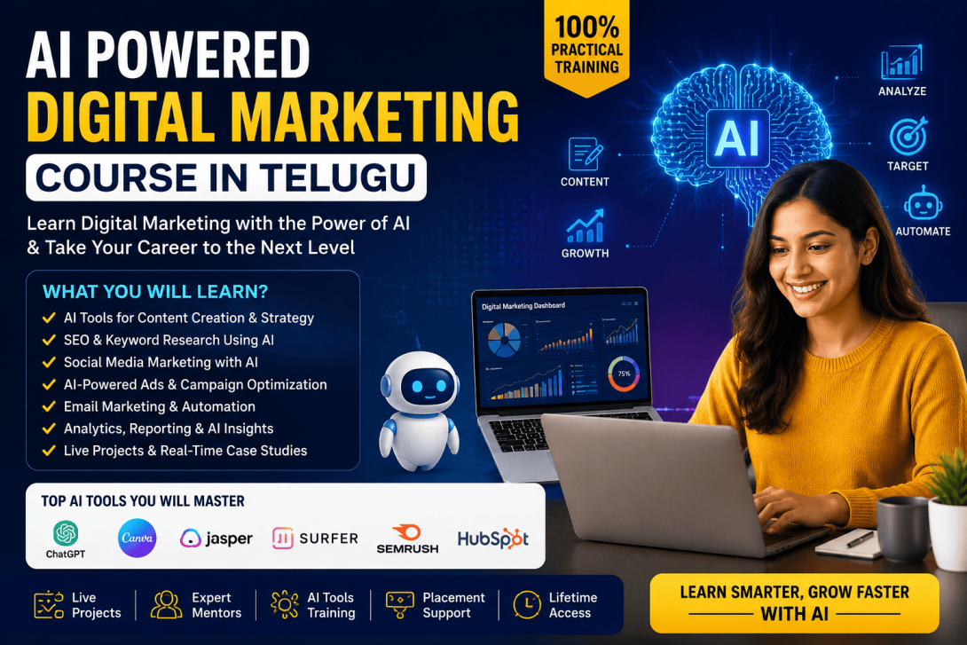 AI Digital Marketing Course in Telugu, Digital Marketing Training