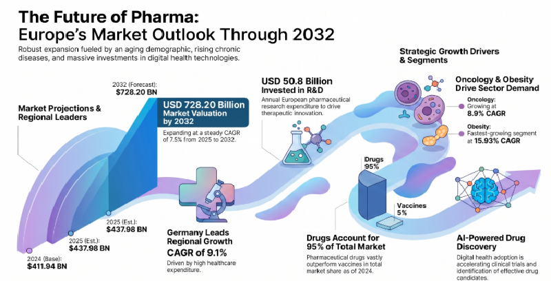 Europe Pharmaceuticals, Europe Pharmaceuticals Industry, Europe Pharmaceuticals Market, Europe Pharmaceuticals Market Size, Europe Pharmaceuticals Market Share, Europe Pharmaceuticals Market Trends, Europe Pharmaceuticals Market Growth, Europe Pharmaceuticals Market Demand