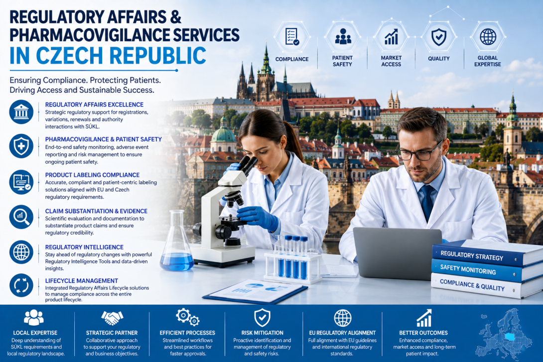 Pharmacovigilance Services in Czech Republic, Regulatory Affairs Services in Czech Republic