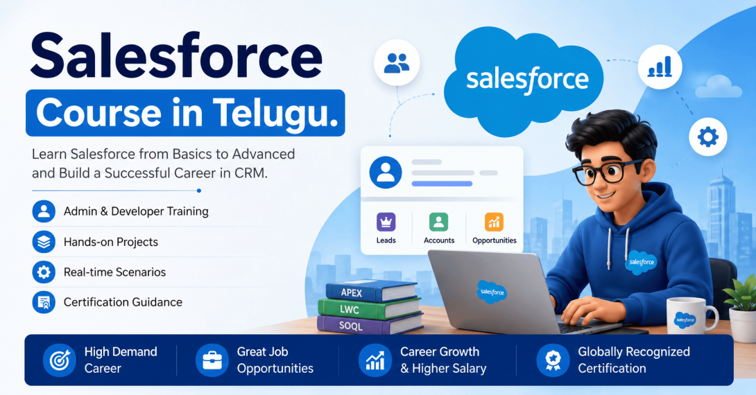 Salesforce Training for Freshers, Salesforce Developer Course, Salesforce Course in Telugu