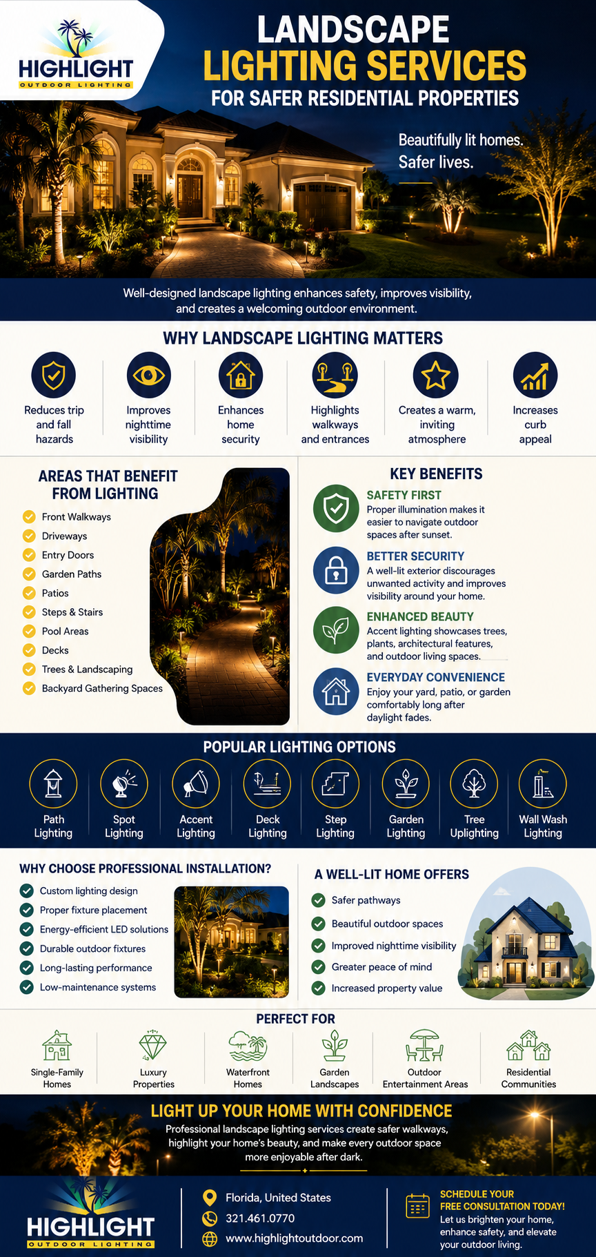 Landscape lighting services