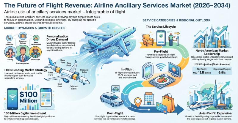 Airline Ancillary Services, Airline Ancillary Services Industry, Airline Ancillary Services Market, Airline Ancillary Services Market Size, Airline Ancillary Services Market Share, Airline Ancillary Services Market Trends, Airline Ancillary Services Market Growth, Airline Ancillary Services Market Demand