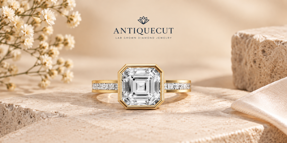 Bezel Diamond Engagement Ring
