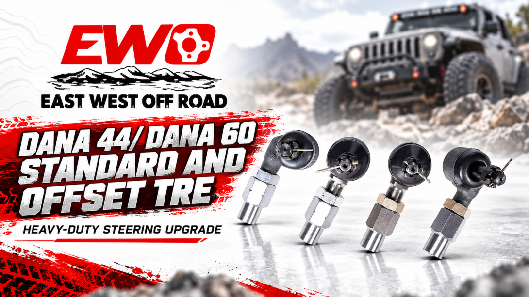 Compare GM 1 ton offset tie rod ends for Dana 44 and Dana 60 steering, including 7/8-18 threads, RH/LH options, fitment and clearance.