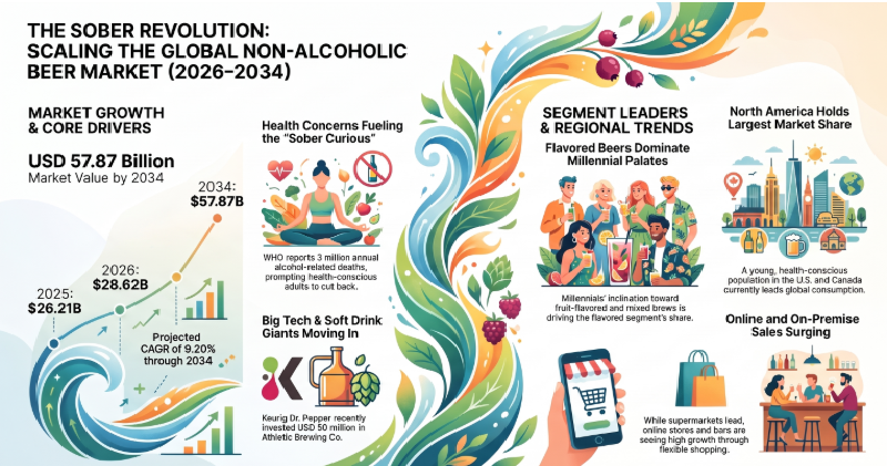 Non-Alcoholic Beer, Non-Alcoholic Beer Industry, Non-Alcoholic Beer Market, Non-Alcoholic Beer Market Size, Non-Alcoholic Beer Market Share, Non-Alcoholic Beer Market Trends, Non-Alcoholic Beer Market Growth, Non-Alcoholic Beer Market Demand