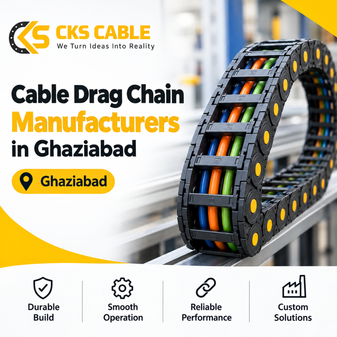 Cable drag chain in Ghaziabad, Drag chain manufacturers in Ghaziabad