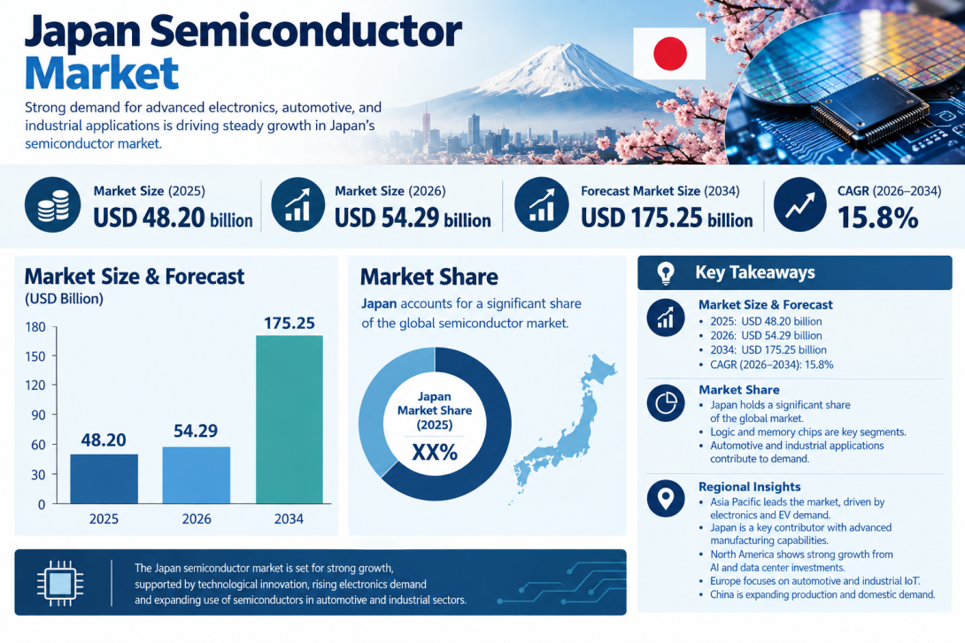 Japan Semiconductor Market Outlook: Key Drivers and Challenges 2026–2034