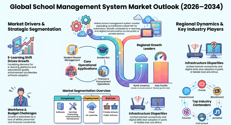 School Management System, School Management System Industry, School Management System Market, School Management System Market Size, School Management System Market Share, School Management System Market Trends, School Management System Market Growth, School Management System Market Demand